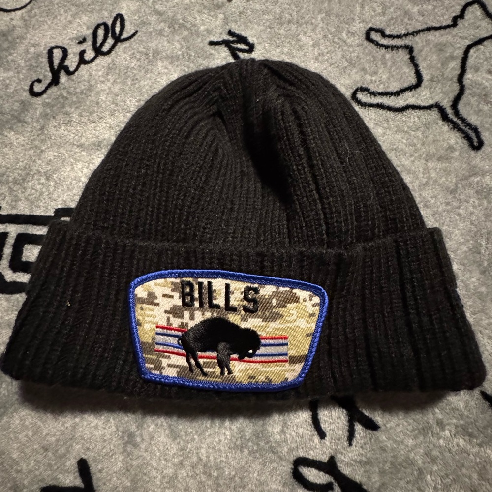 Black Knit Buffalo Bills Beanie
